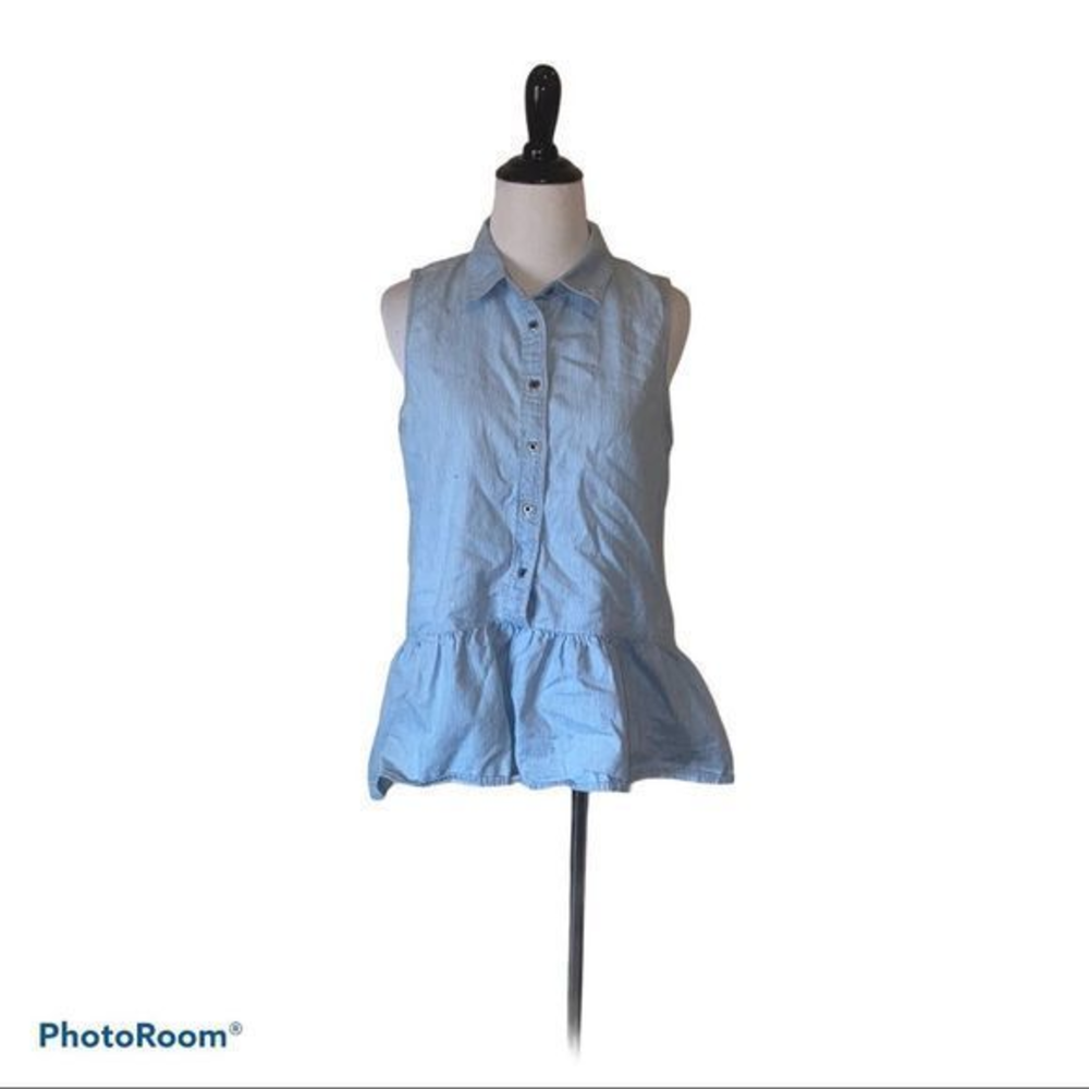 5/$30 🎈Kensie jeans small collared‎ chambray top
